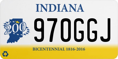 IN license plate 970GGJ