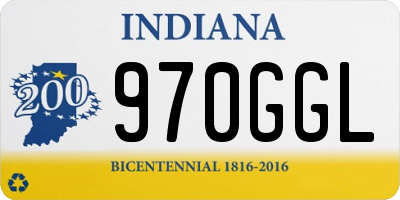 IN license plate 970GGL