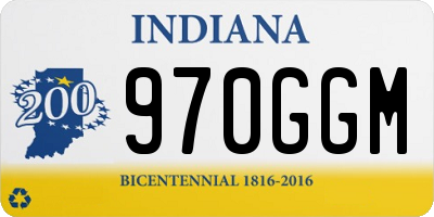 IN license plate 970GGM