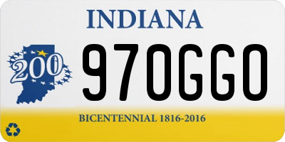 IN license plate 970GGO