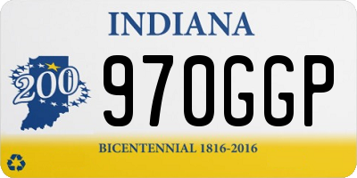 IN license plate 970GGP