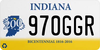IN license plate 970GGR
