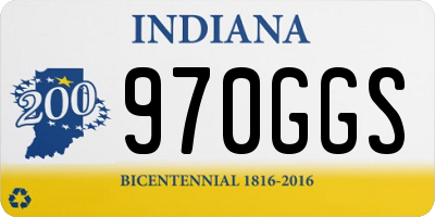 IN license plate 970GGS