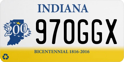 IN license plate 970GGX