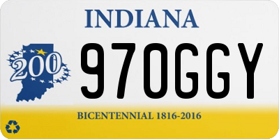 IN license plate 970GGY