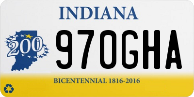 IN license plate 970GHA