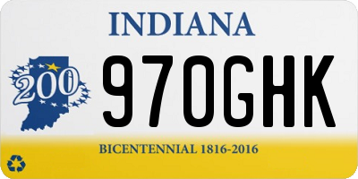 IN license plate 970GHK