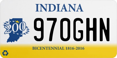 IN license plate 970GHN