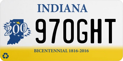 IN license plate 970GHT