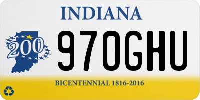 IN license plate 970GHU