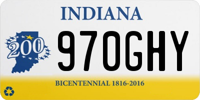 IN license plate 970GHY