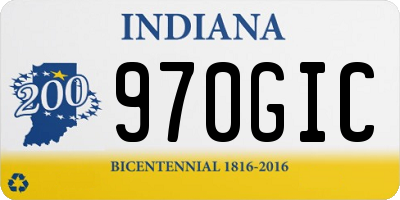 IN license plate 970GIC