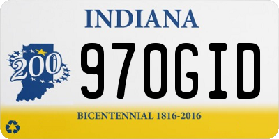 IN license plate 970GID
