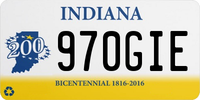 IN license plate 970GIE