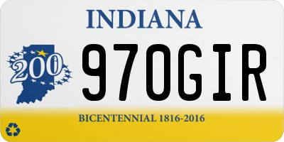 IN license plate 970GIR