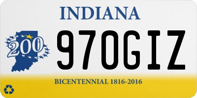 IN license plate 970GIZ
