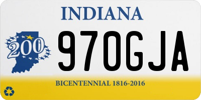 IN license plate 970GJA
