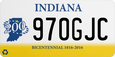 IN license plate 970GJC