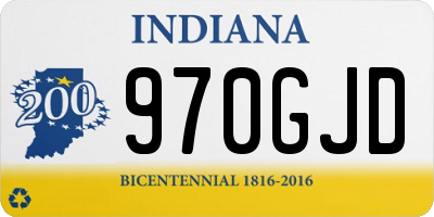 IN license plate 970GJD