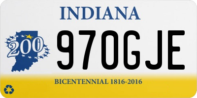 IN license plate 970GJE