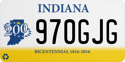 IN license plate 970GJG