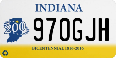 IN license plate 970GJH