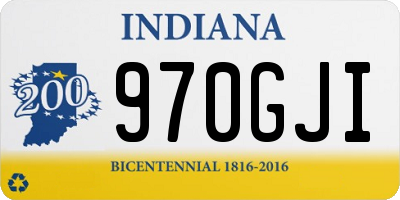 IN license plate 970GJI