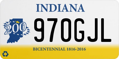 IN license plate 970GJL