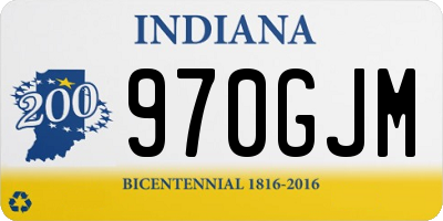 IN license plate 970GJM