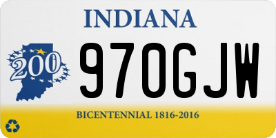 IN license plate 970GJW