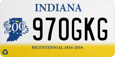 IN license plate 970GKG