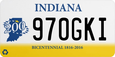 IN license plate 970GKI