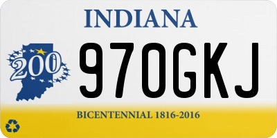 IN license plate 970GKJ