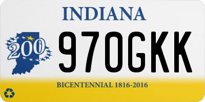 IN license plate 970GKK