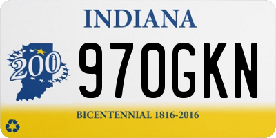 IN license plate 970GKN