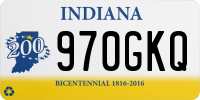 IN license plate 970GKQ