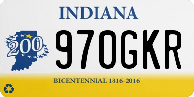 IN license plate 970GKR