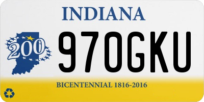 IN license plate 970GKU