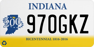 IN license plate 970GKZ