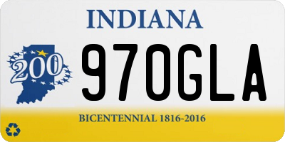 IN license plate 970GLA