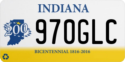 IN license plate 970GLC