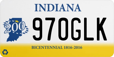 IN license plate 970GLK