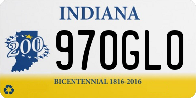 IN license plate 970GLO