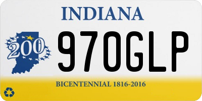 IN license plate 970GLP