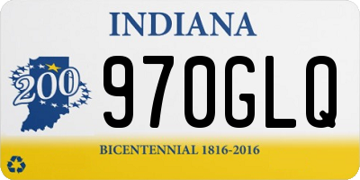 IN license plate 970GLQ