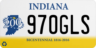 IN license plate 970GLS