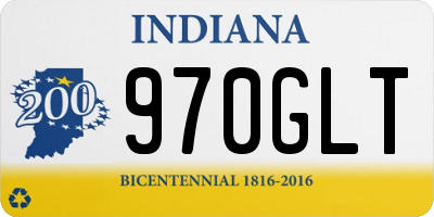 IN license plate 970GLT