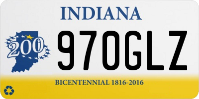 IN license plate 970GLZ