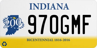 IN license plate 970GMF