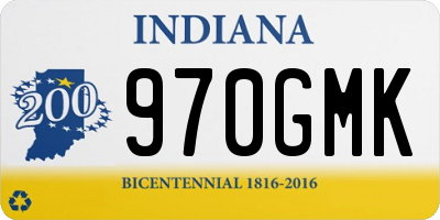 IN license plate 970GMK